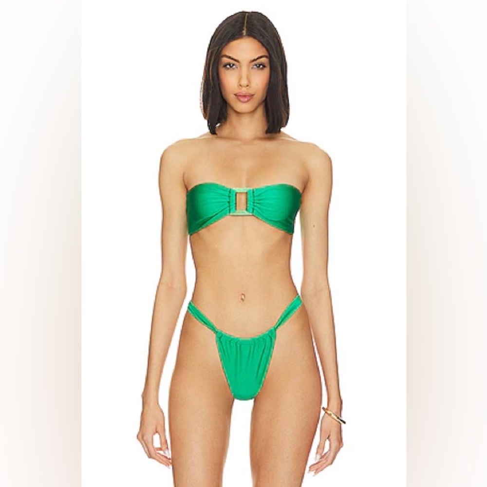 Asta Resort | Green Strapless Bikini Set | M